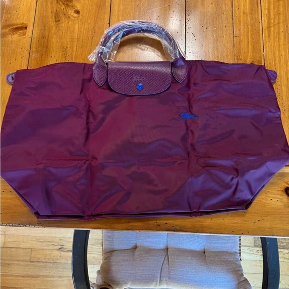 Longchamp Le Pliage Large Tote – Color: Prune - Picture 4 of 5